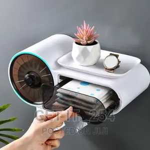 Multipurpose Water Proof Tissue Box With Drawer And Top Tray