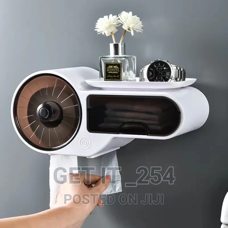 Multipurpose Water Proof Tissue Box With Drawer And Top Tray