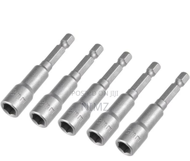 YDS 5 PCS 1/4" Quick-Change Hex Shank 8mm Magnetic Nu