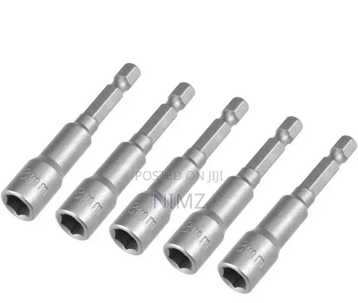 YDS 5 PCS 1/4" Quick-Change Hex Shank 8mm Magnetic Nu