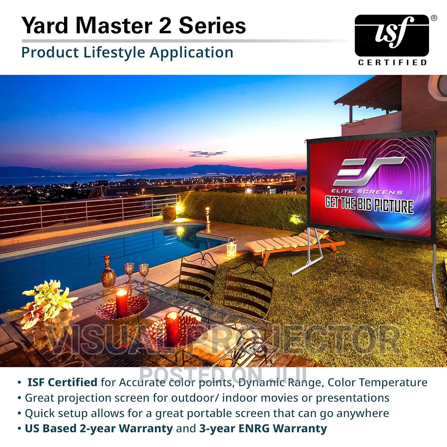 SCREEN PRO Outdoor Portable Fast Folding Projector Screen