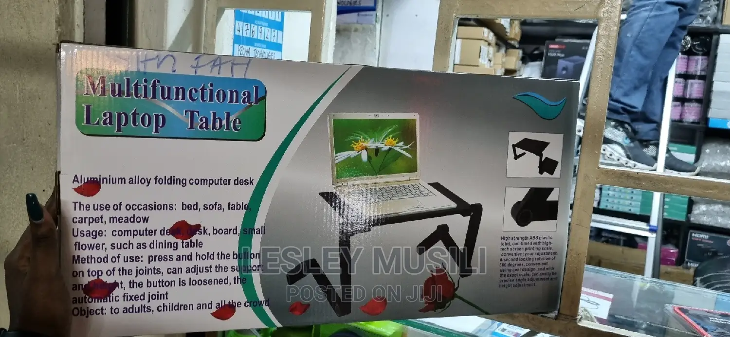 Aluminium Alloy Folding Laptop Desk/Stand/Table - Adjustable