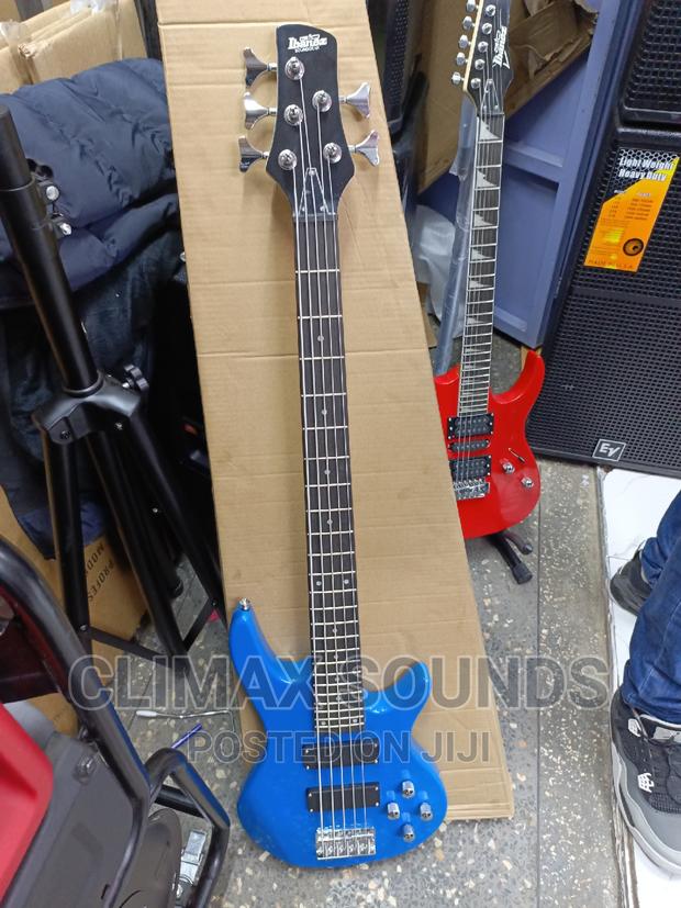 Bass Guitar 5 Strings Blue Ibanez