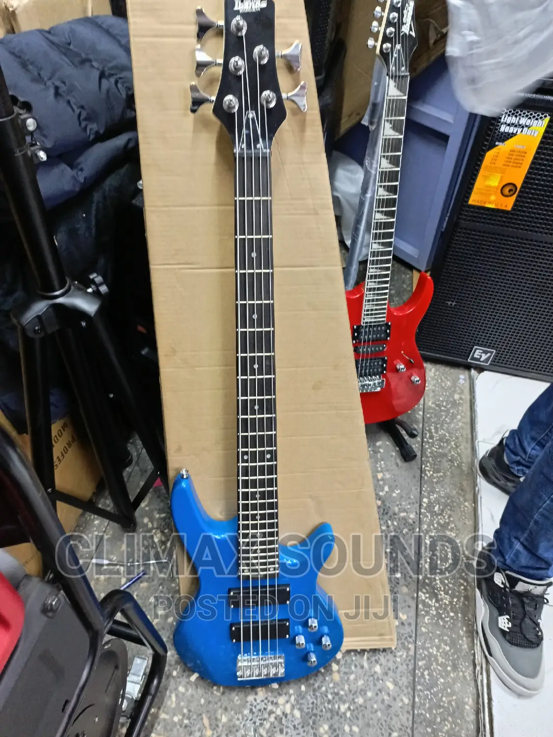 Bass Guitar 5 Strings Blue Ibanez