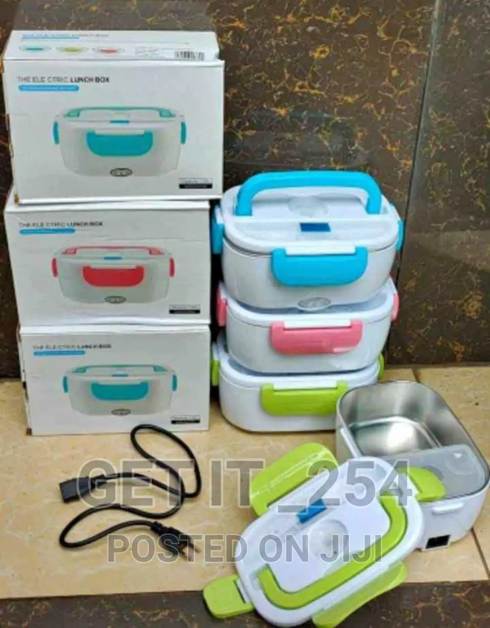 Lunch Box Electric Mettalic Insulated
