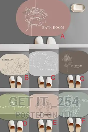 Absorbent Minimalist Bathroom Mats.Size 40*60cms