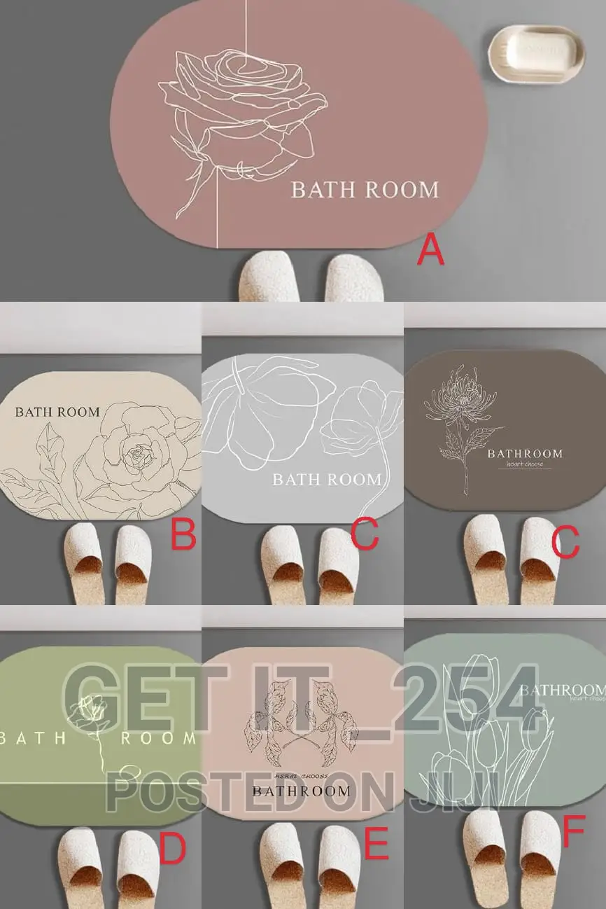 Absorbent Minimalist Bathroom Mats.Size 40*60cms