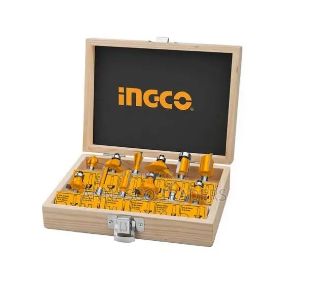 Ingco 12pcs Router Bits Set(8mm)