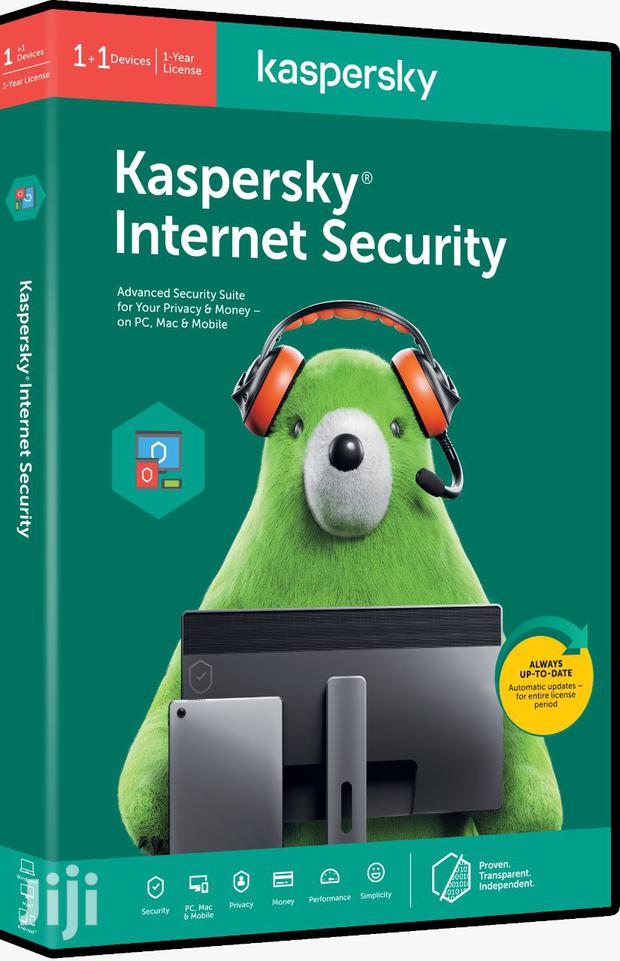 Kaspersky Internet Security 1 + 1 Devices 1 Year License - main view