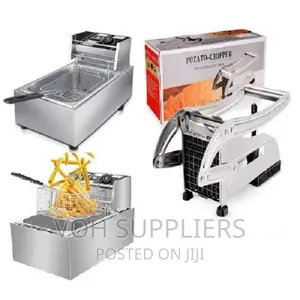 Commercial Deep Fryer 6 Litres +Free 2 Blades Potato Chipper