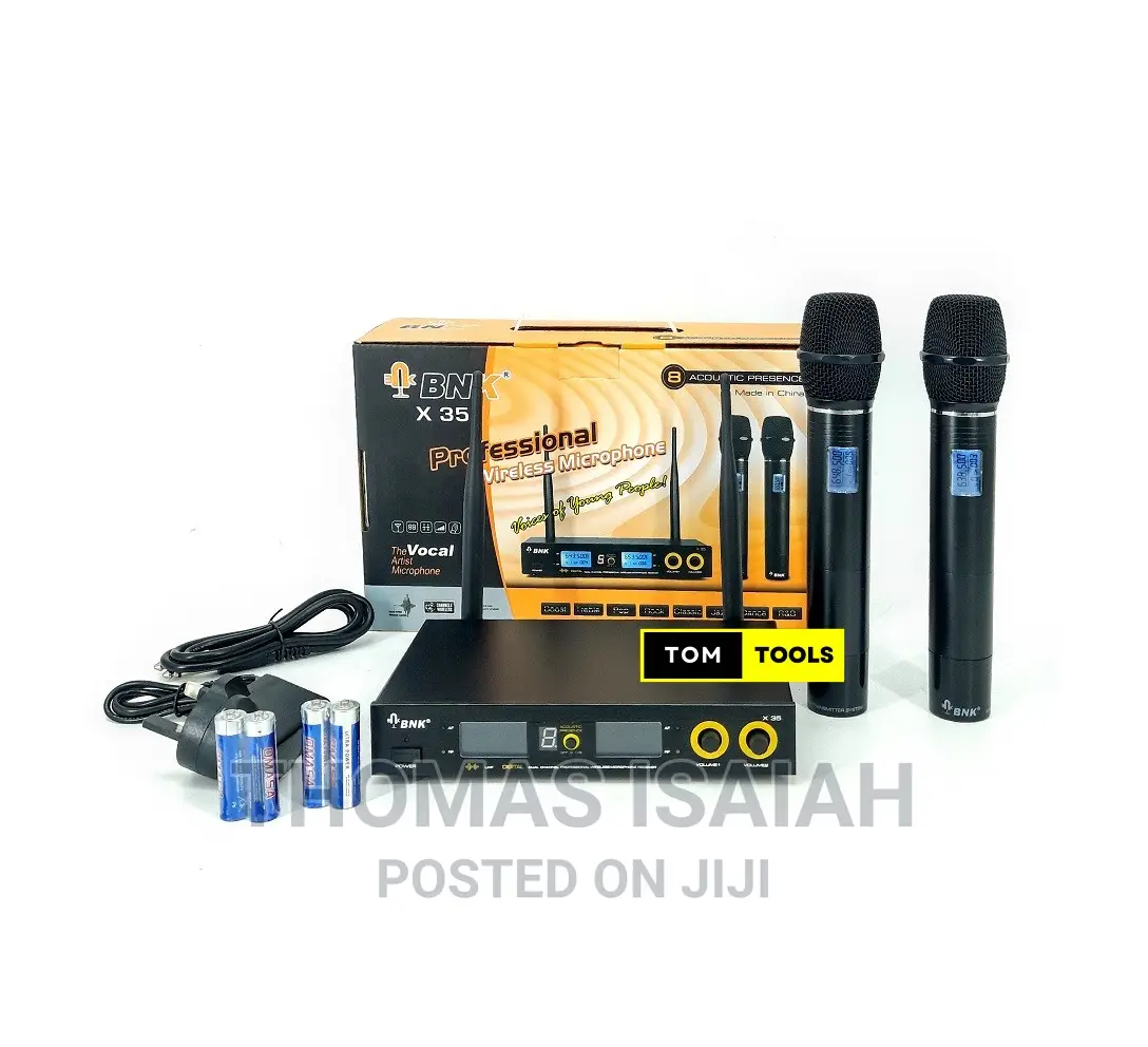 BNK X35 UHF Dual Channel Vocal Wireless Microphone System
