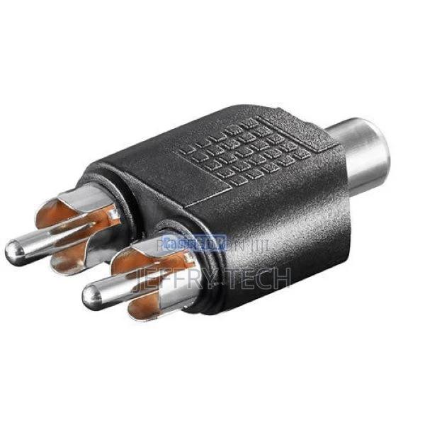 Rca Phono Splitter 1 Female Socket 2 X Male Plugs Audio Soun