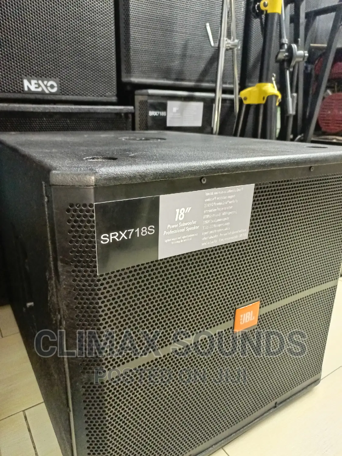 JBL Bass Speaker, Quality Srx718s