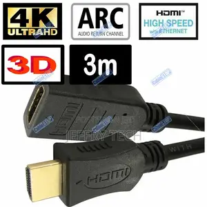 Picture 1 of 2 3m Black HDMI Extension Cable Male to Femal