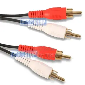 5m Twin RED WHITE 2 RCA Phono Audio LEFT RIGHT Cable Male To
