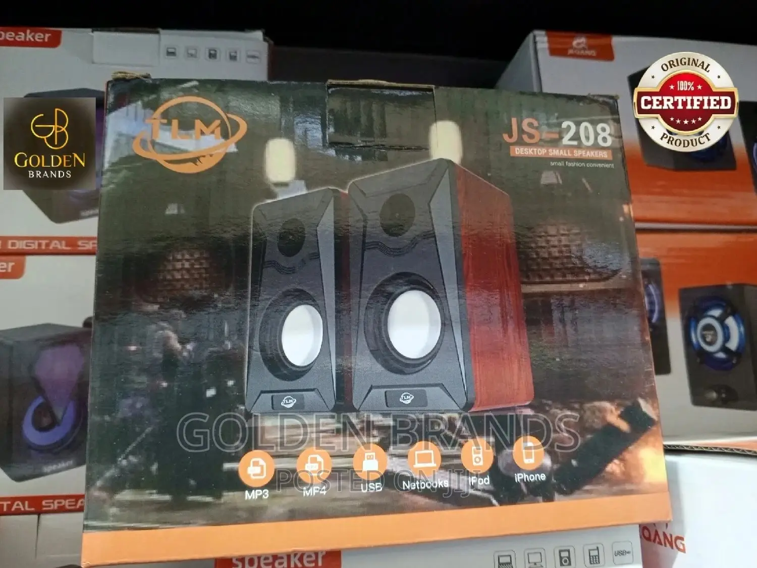 Multimedia WOODEN Portable Speakers for Computer, Laptop