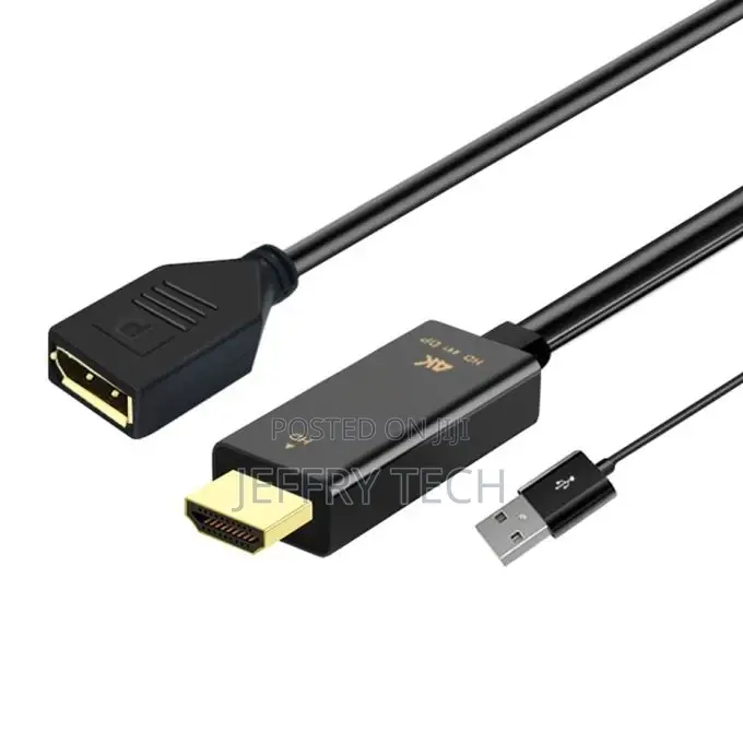 H146 HDMI + USB 2.0 Male to Displayport Female Adapter Cable