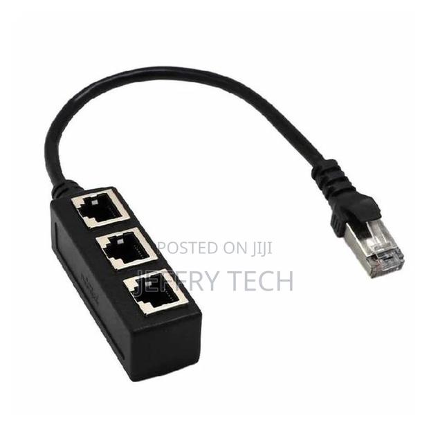 Rj45 Ethernet Cable Adapter Splitter 1male to USB Hubs - main view