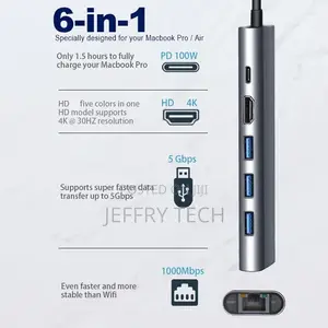 Usb C Hub Adapter Video Charge Converter Multiport USB Hubs