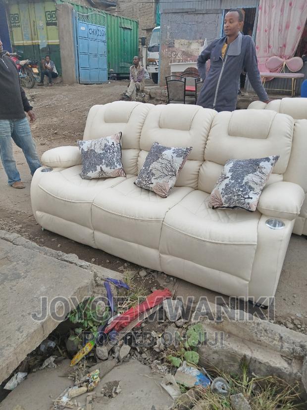 3 Seater Semi Recliner Sofa Original Leather - thumbnail 2