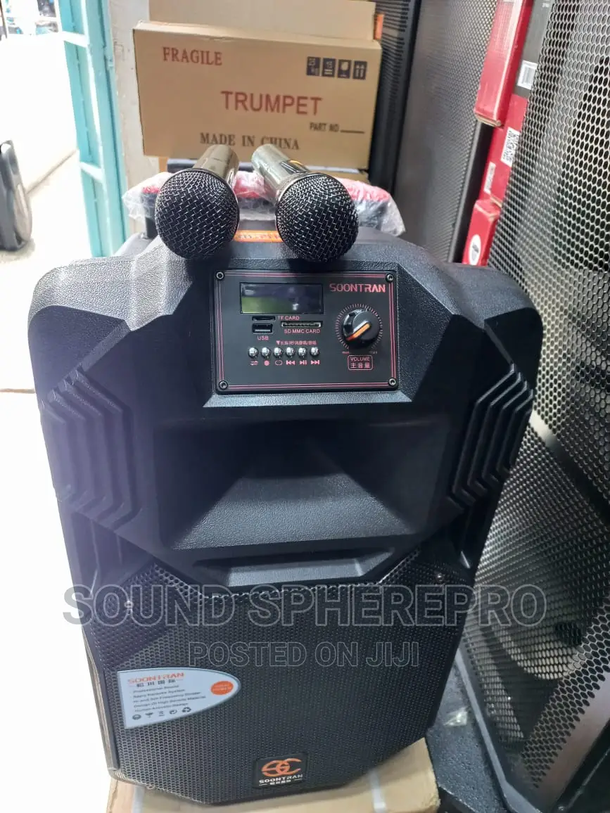 Soontran 12 Inch Powered Speaker With Two Microphone