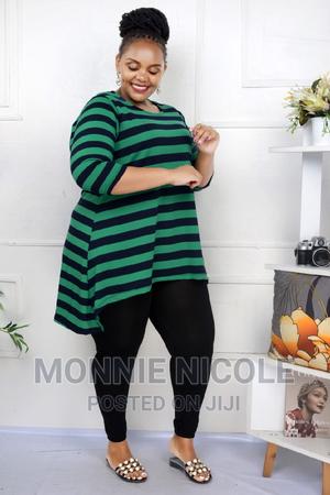 Stripped Top Dress Plus Tight - thumbnail 2