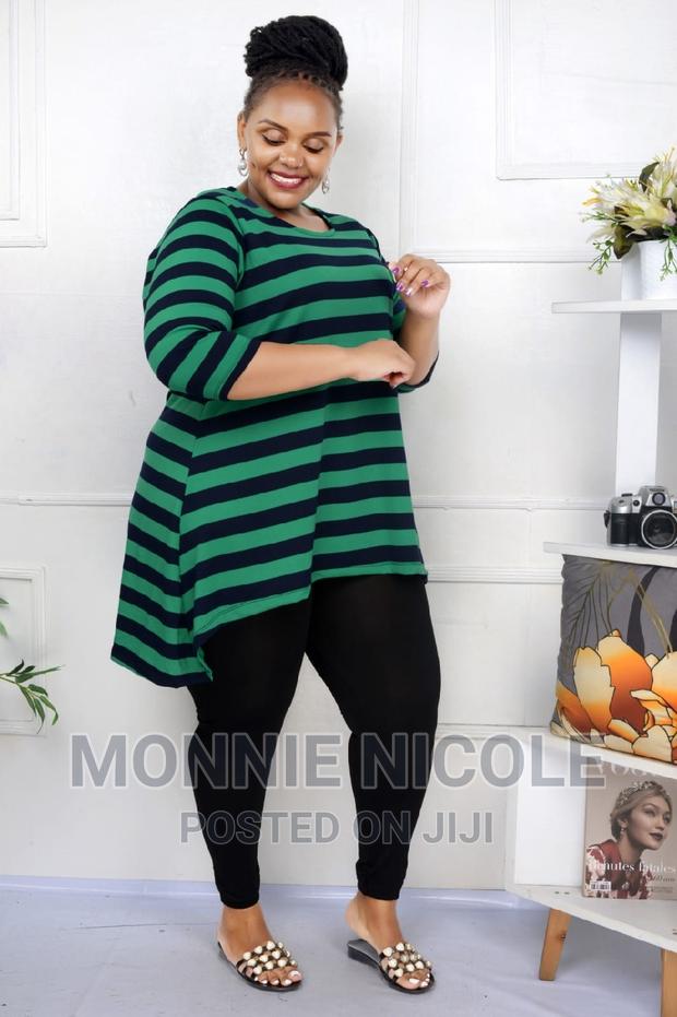 Stripped Top Dress Plus Tight - main view