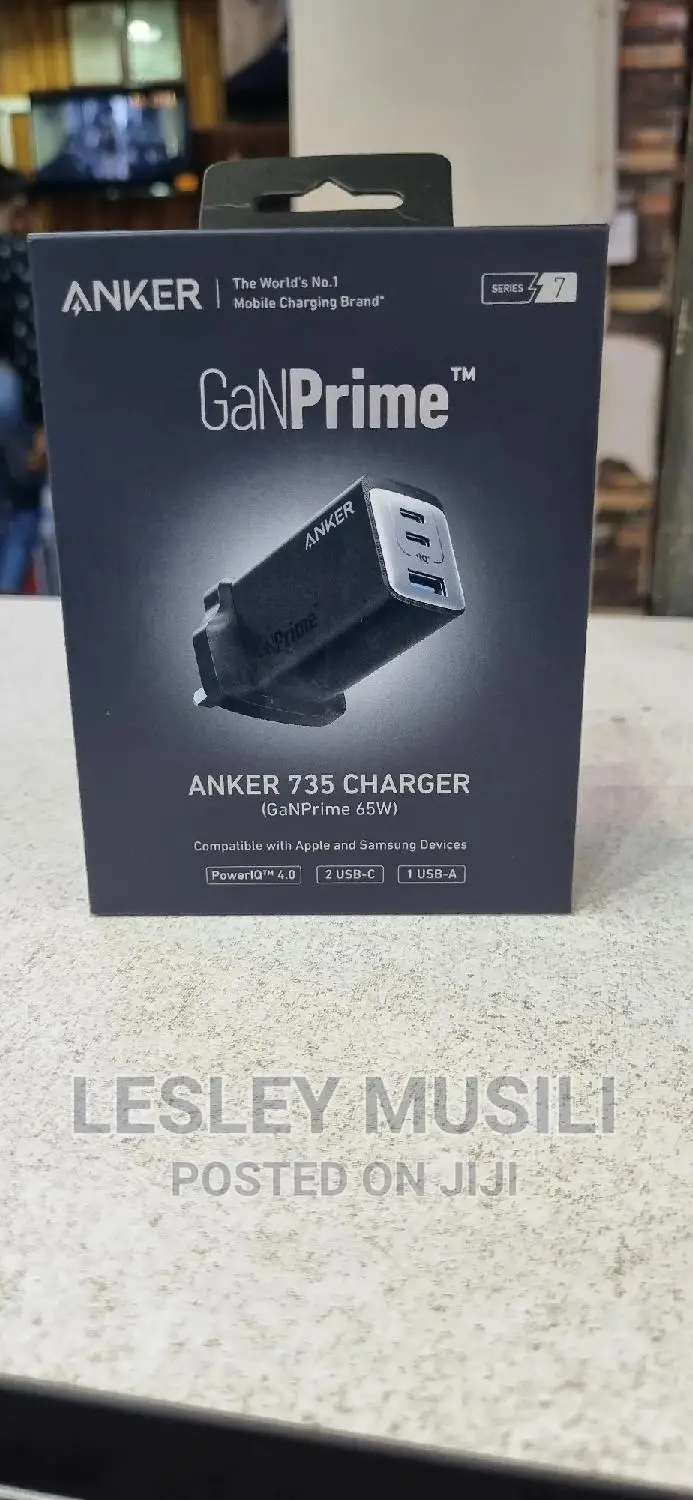 Anker 735 Charger – Ganprime 65W (UK PLUG) – A2668 – Black