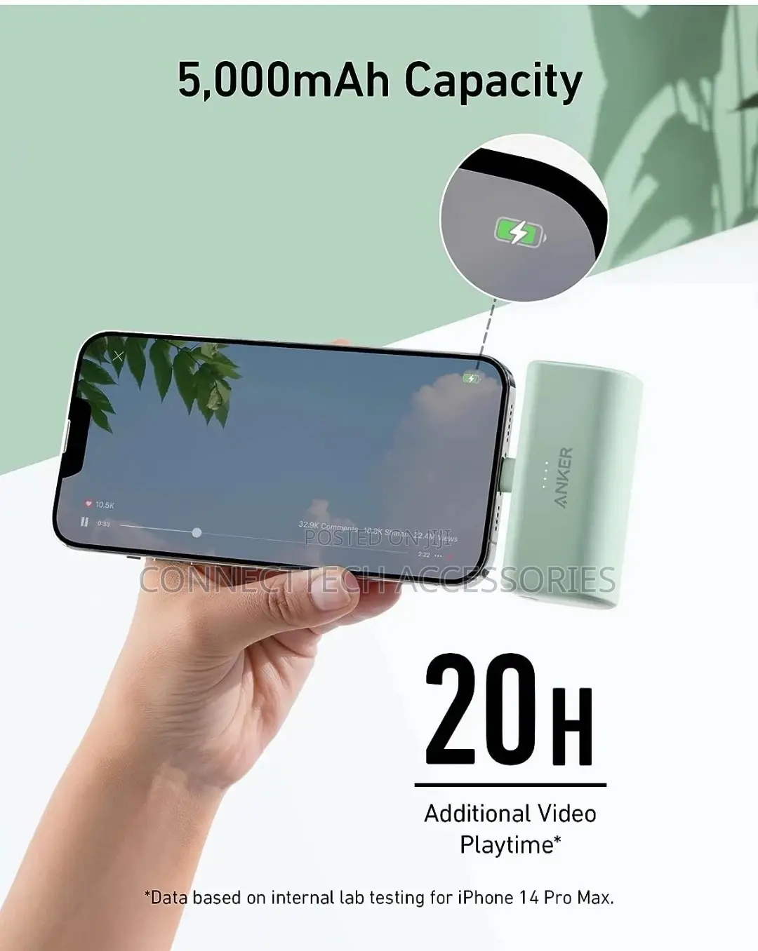 Anker Portable Charger With Built in Lightning Connector