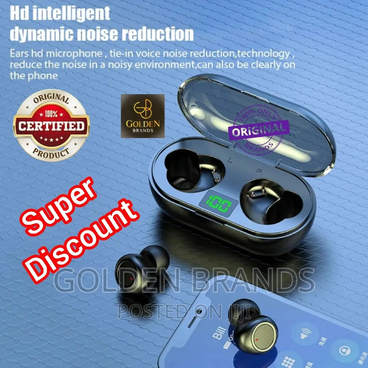 Bluetooth Y50 TWS Wireless Headphones Earphones