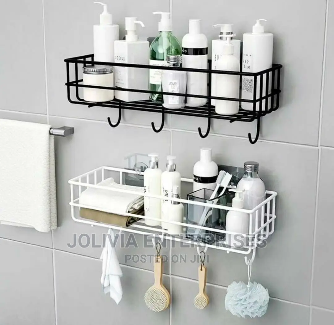 Metallic Bathroom Organizer