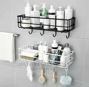 Metallic Bathroom Organizer