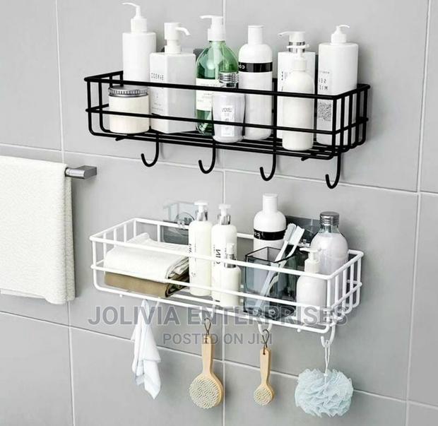 Metallic Bathroom Organizer