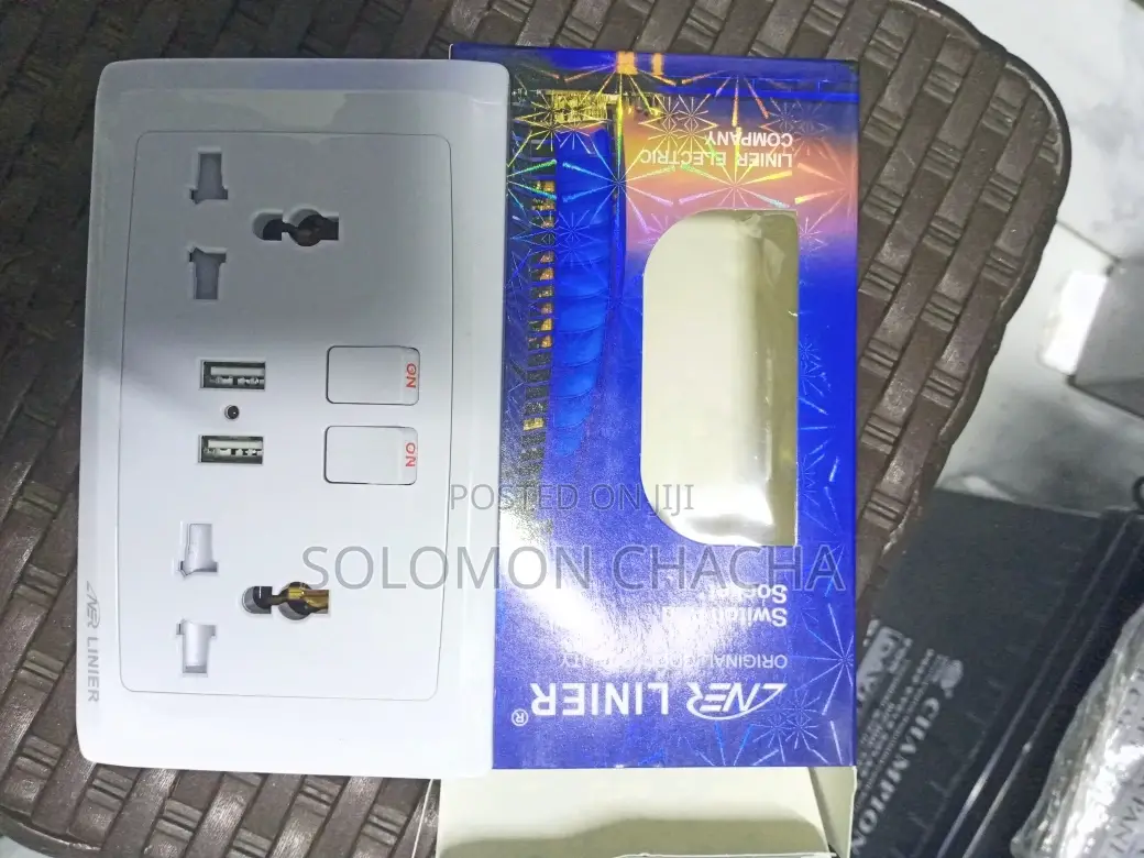 Linier Double Socket With USB Port