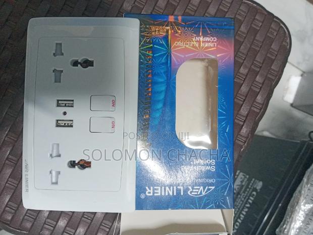 Linier Double Socket With USB Port - thumbnail 2