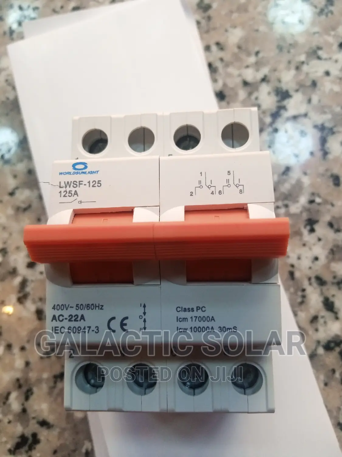 125A Double Pole Changeover Switch