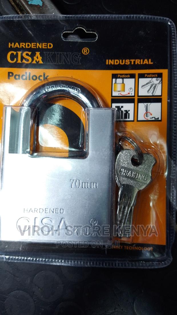 Original Hardened Cisa 70mm Padlock - main view