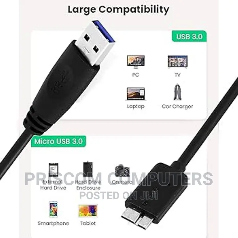 USB 3.0 Micro External HDD Hard Drive Disk Cable