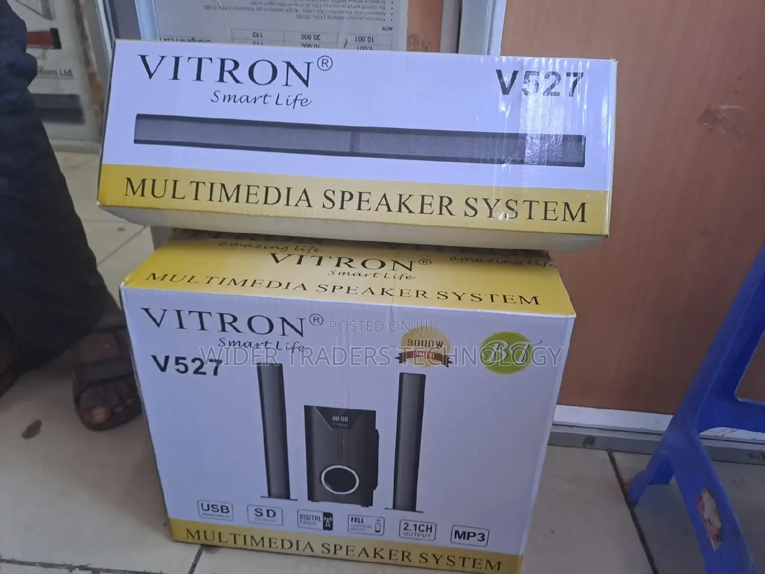 Vitron V527 2.1CH Subwoofer Tallboy Soundbar- FM,BT,USB