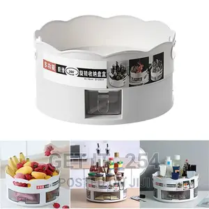 2 Tier Lazy Susan Turntable Organizer Kitchen Cabinets