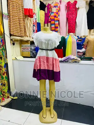 Color-Block Skater Dress