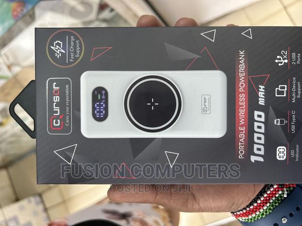 Cursor Wireless Charging Portable Power Bank 10000mah