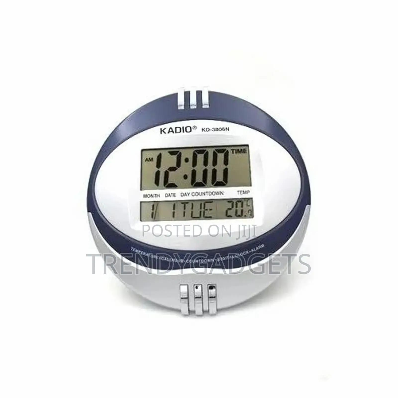 Kadio Digital Wall Clock - Alarm, Date, Temperature