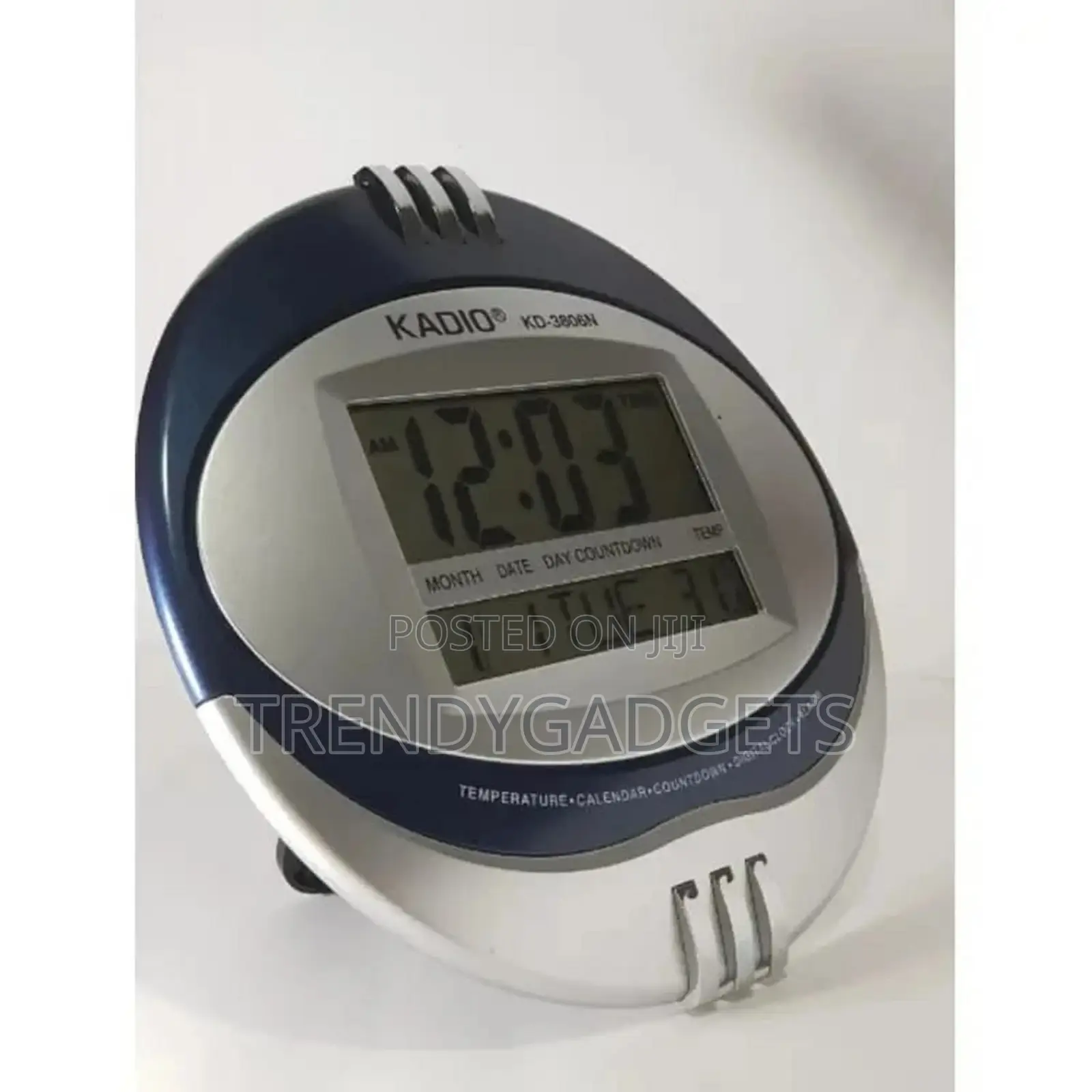 Kadio Digital Wall Clock - Alarm, Date