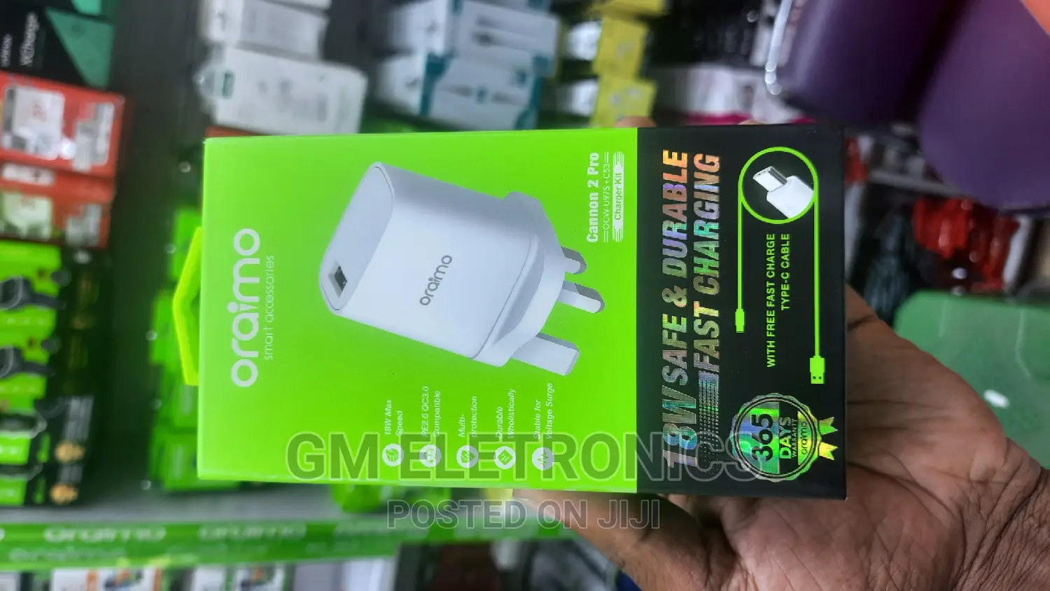Oraimo Cannon 2 Pro 18w Fast Charger.