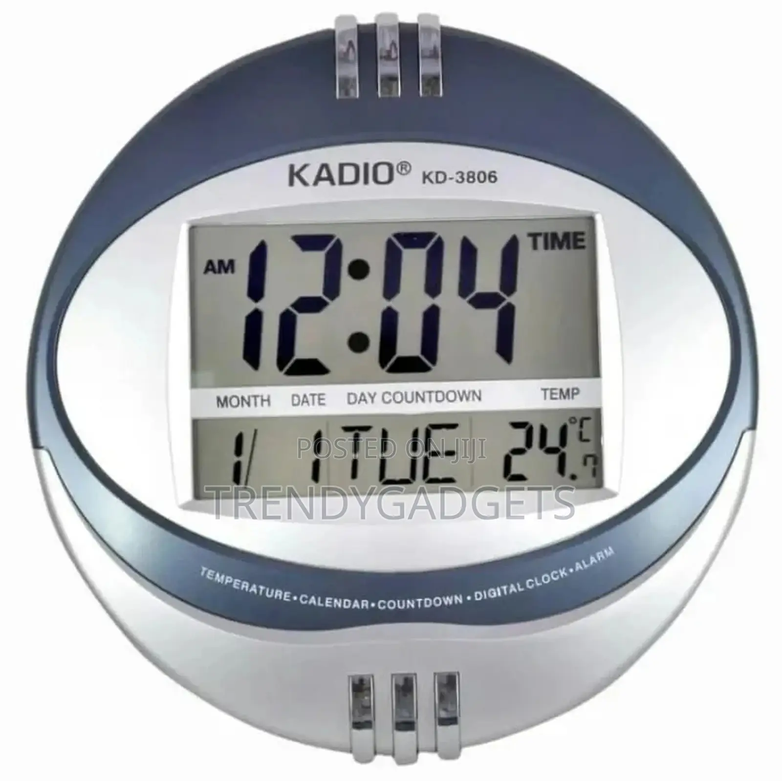 LCD Wall Desk Clock With Temperature