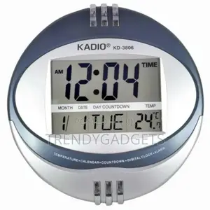 LCD Wall Desk Clock With Temperature