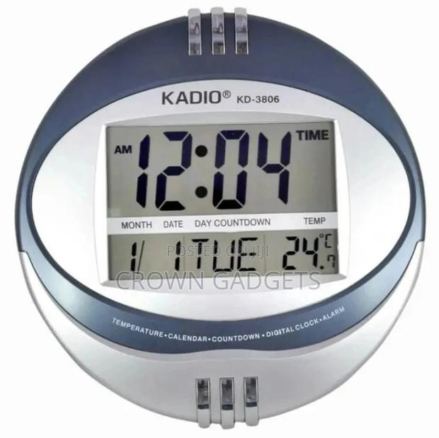 LCD Wall Desk Clock With Temperature - main view