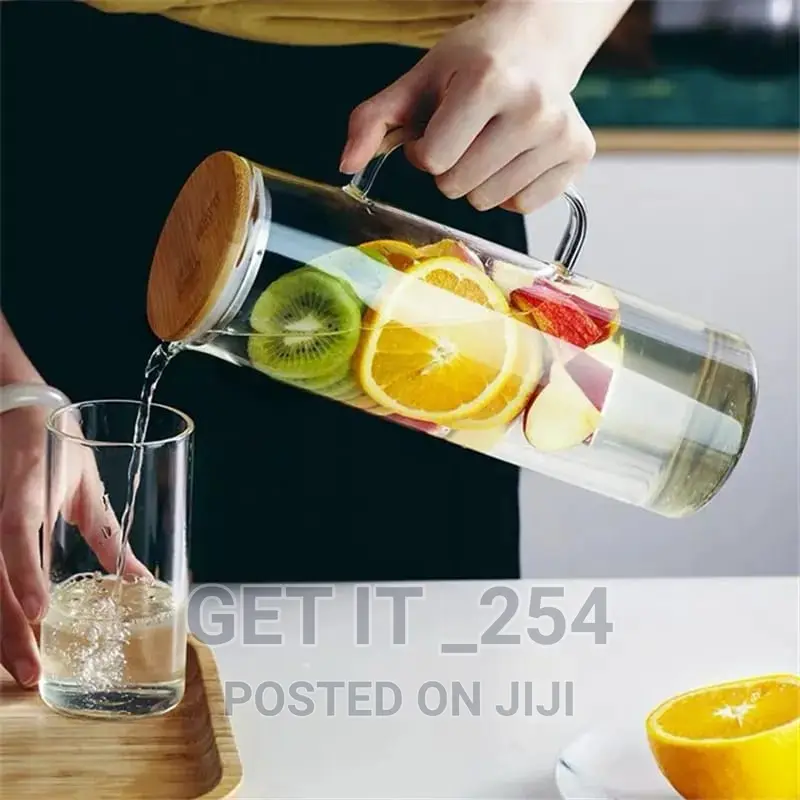 1.2 Litre Water/Juice Jug*
Material: Glass + Bamboo Lid