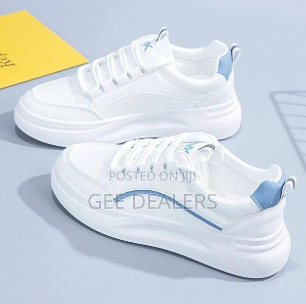 Ladies White Sneakers - thumbnail 2